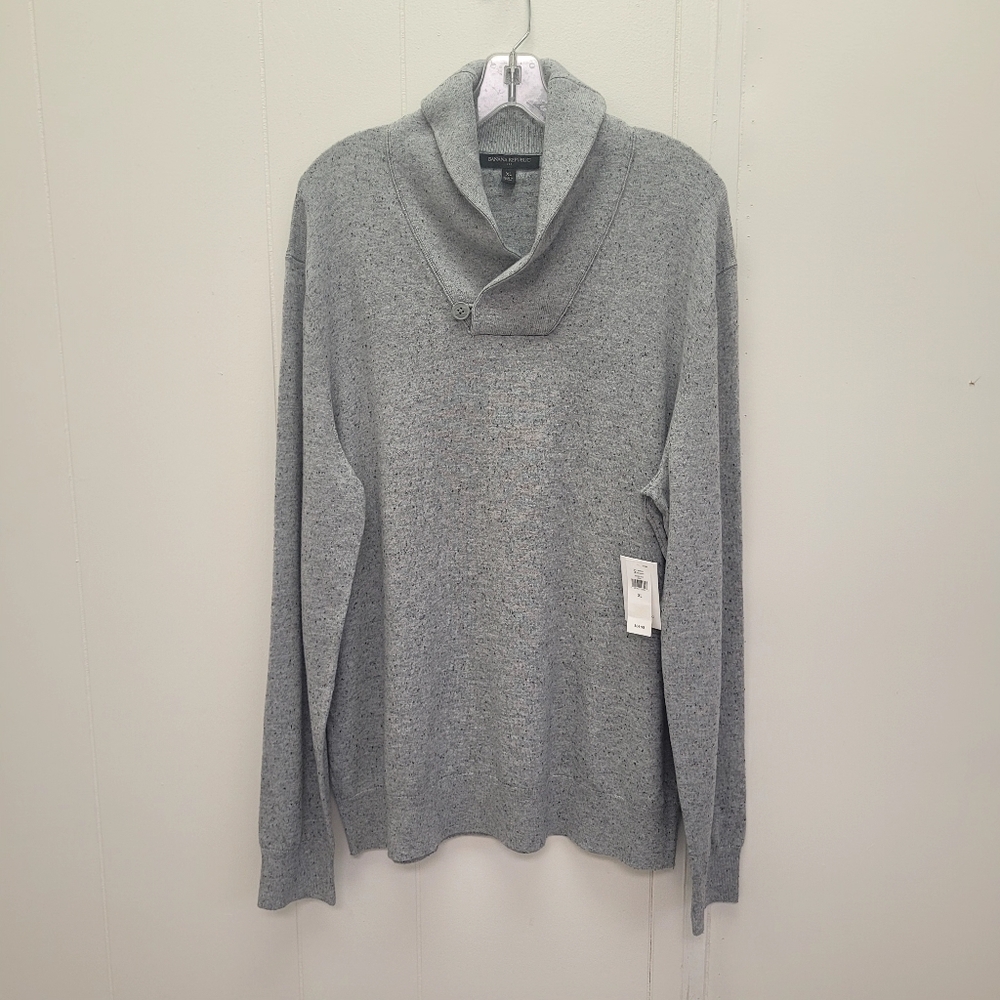 Banana Republic Factory Pullover Speckled Shawl Collar Sweater